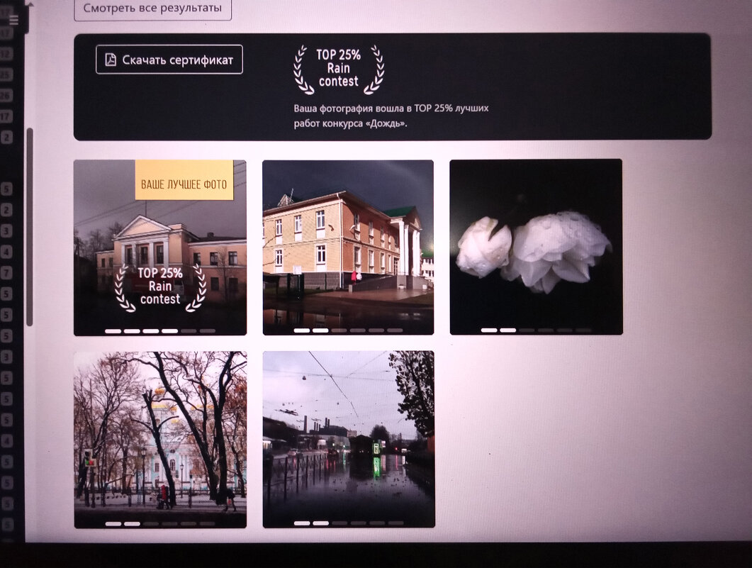Фото,  участвовавшие  в конкурсе "Дождь" - Фотогруппа Весна