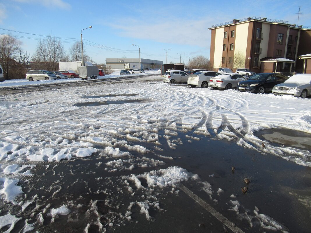 Лужи и снег конца ноября - Андрей Макурин
