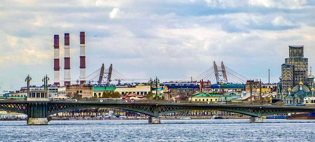 Санкт-Петербург. Нева. Благовещенский (им.Лейтенанта Шмидта) мост - Стальбаум Юрий Санкт-Петербург. Нева. Благовещенский (им.Лейтенанта Шмидта) мост - Стальбаум Юрий