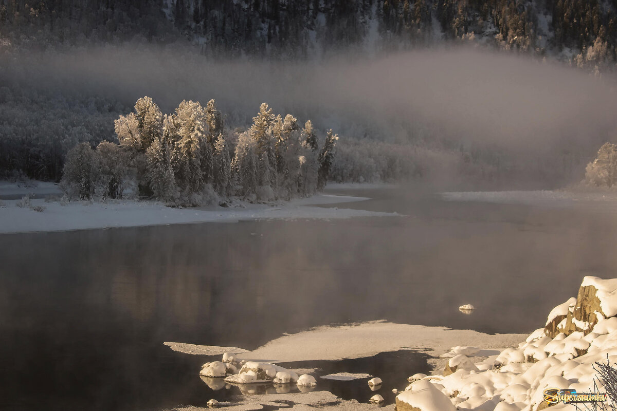 Утро на зимней реке - елена беликова