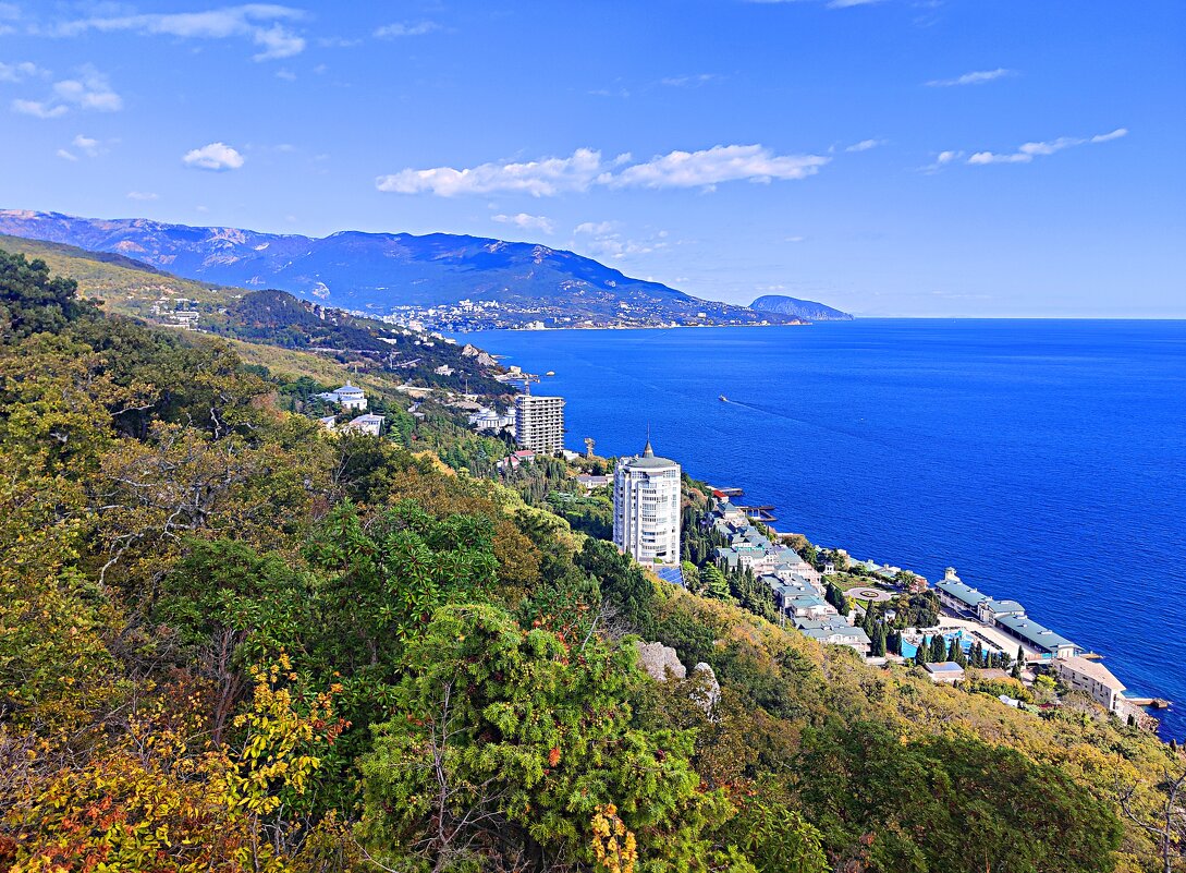 Вид на Черноморское побережье со скалы Утюг. - Виктор Мухин Вид на Черноморское побережье со скалы Утюг. - Виктор Мухин