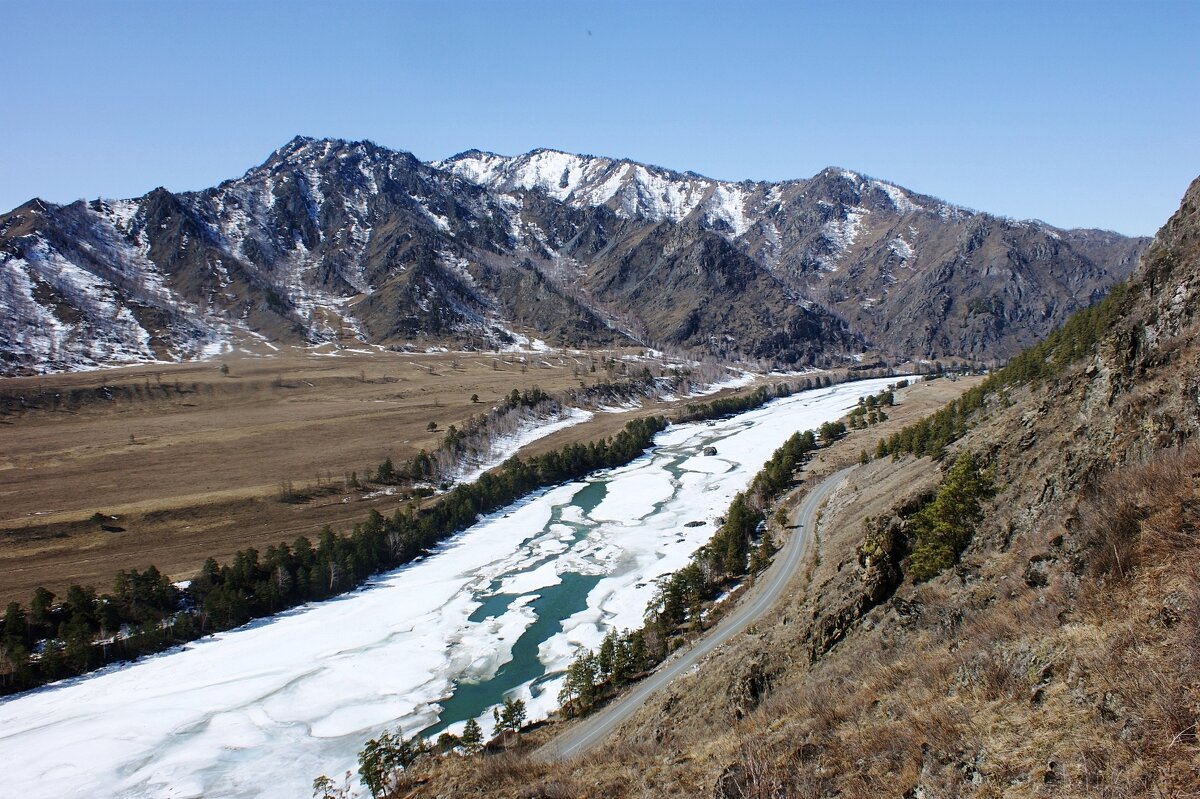 Алтай, река Катунь в марте - Галина Нестратова