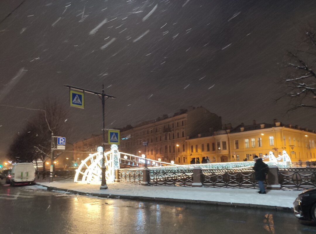 Сегодня в Петербург прилетели снежные  ангелы - Ирина 