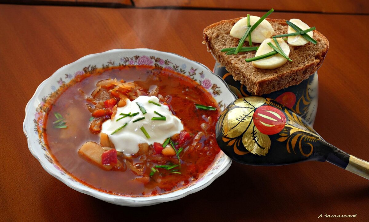 И похлебать горячего борща с мороза... - Андрей Заломленков