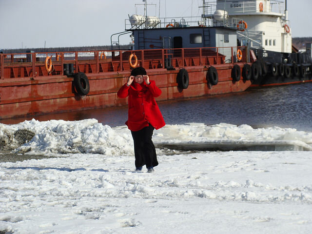 Переправа через реку Обь - Tata Wolf