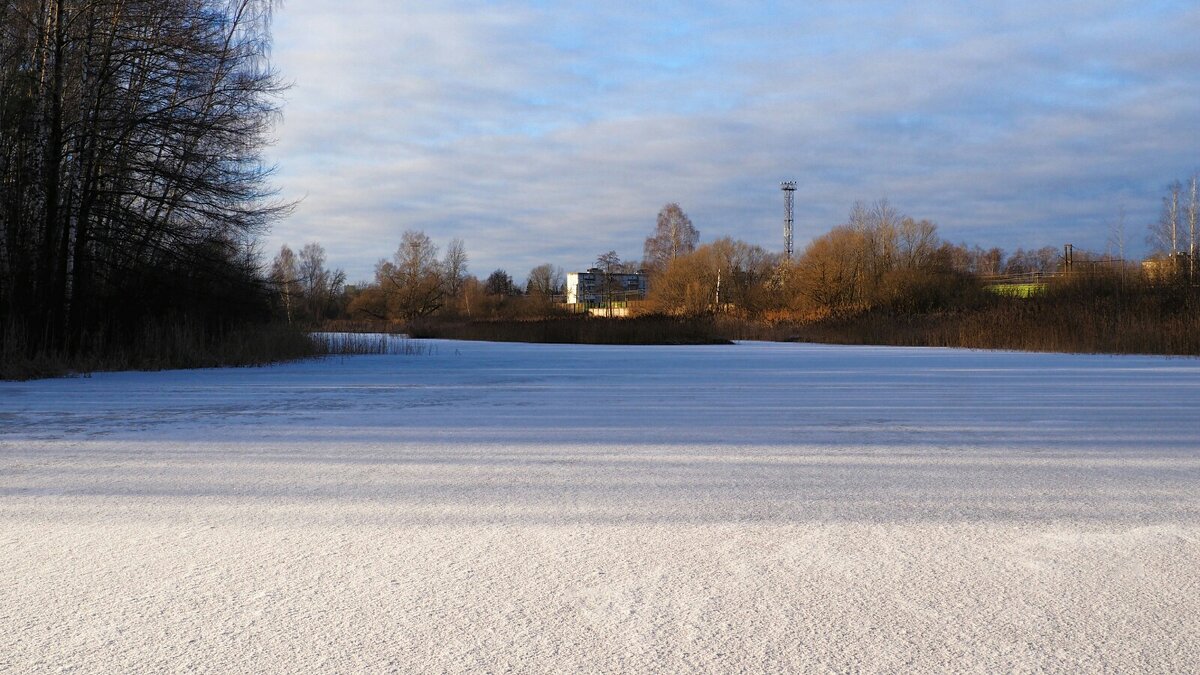 Ранний закат солнца в декабре. - Милешкин Владимир Алексеевич 