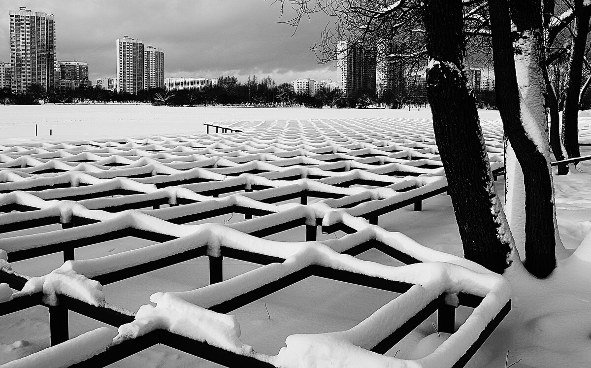 Снежные квадраты. - Василий Палий