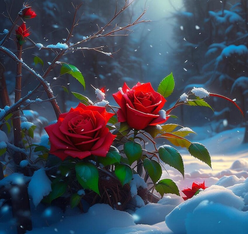 Зимние розы. - Наталья ***