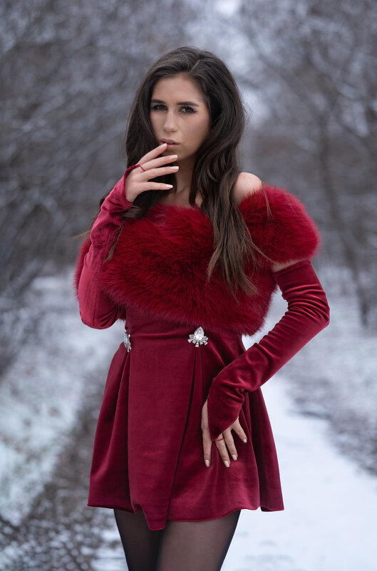 Модница-снегурочка Мария на зимней тропинке - Viktoria Anufrieva