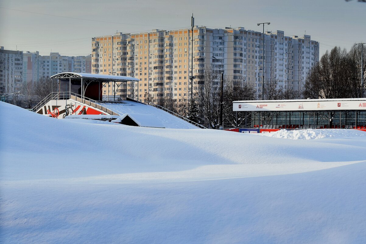 Велотрек под снегом. - Татьяна Помогалова