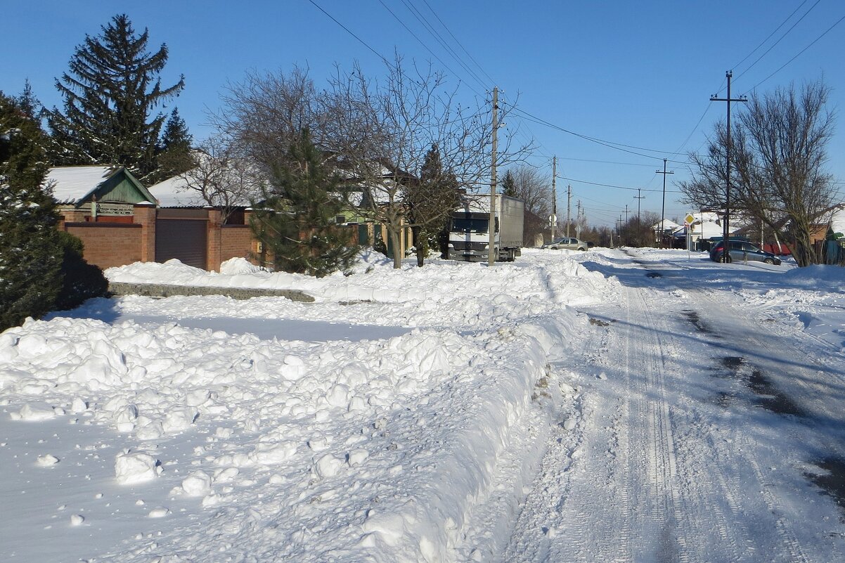 Заснеженные улицы Аксая - Татьяна Смоляниченко