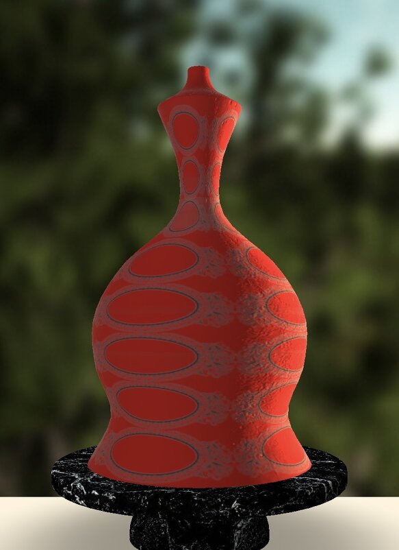 Красная ваза - М С