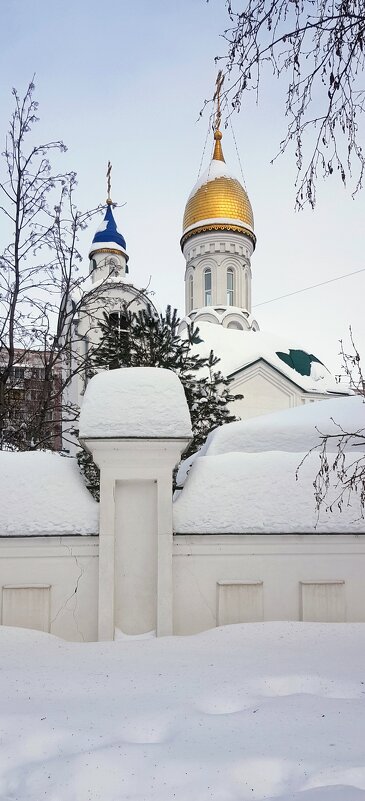 После снегопада . Храм Всех Святых - Galina Solovova