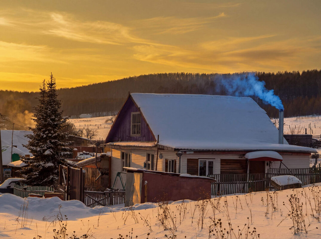 Зимний вечер в сибирской деревне... - Алексей Мезенцев