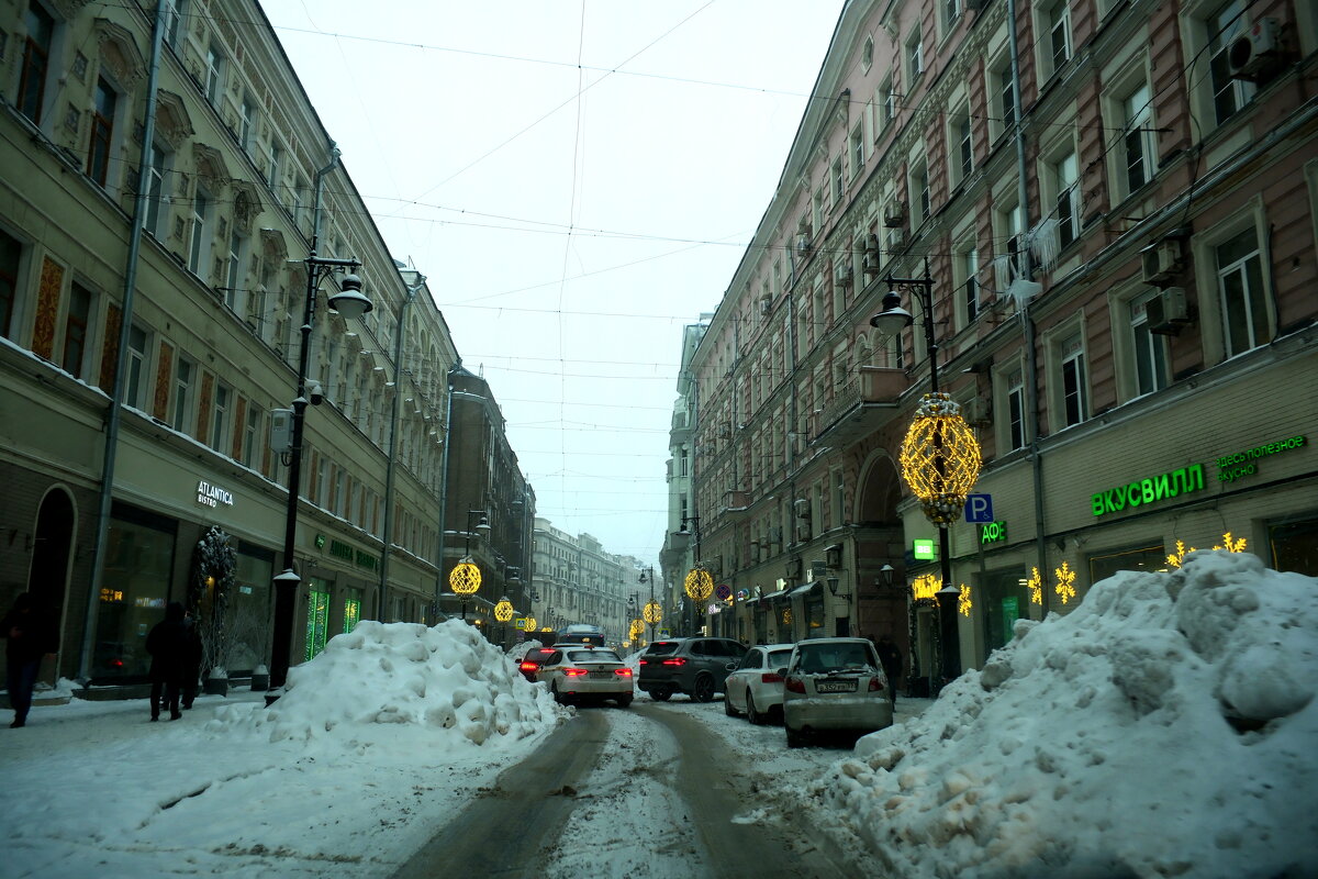 Москва. Мясницкая улица. После снегопада. - Лютый Дровосек