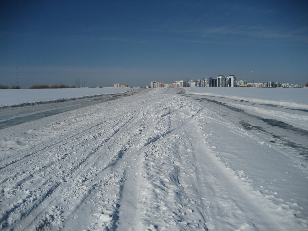 Вид с зимника на город - Anna Ivanova