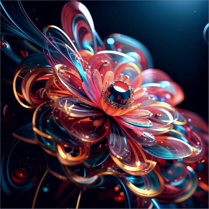 фрактальные цветы ии. - Mila 