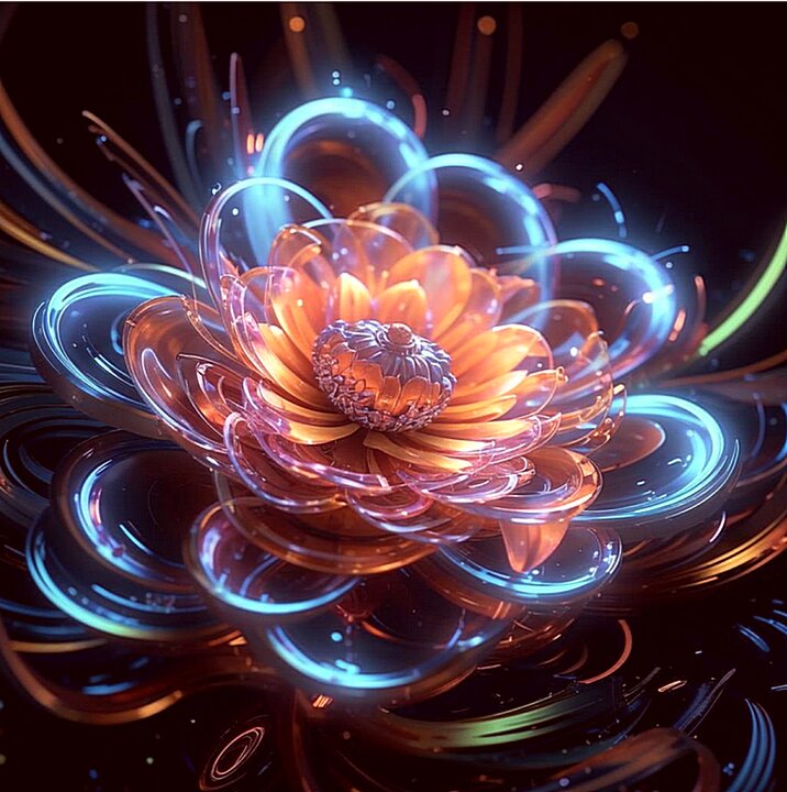 фрактальные цветы ии. - Mila 