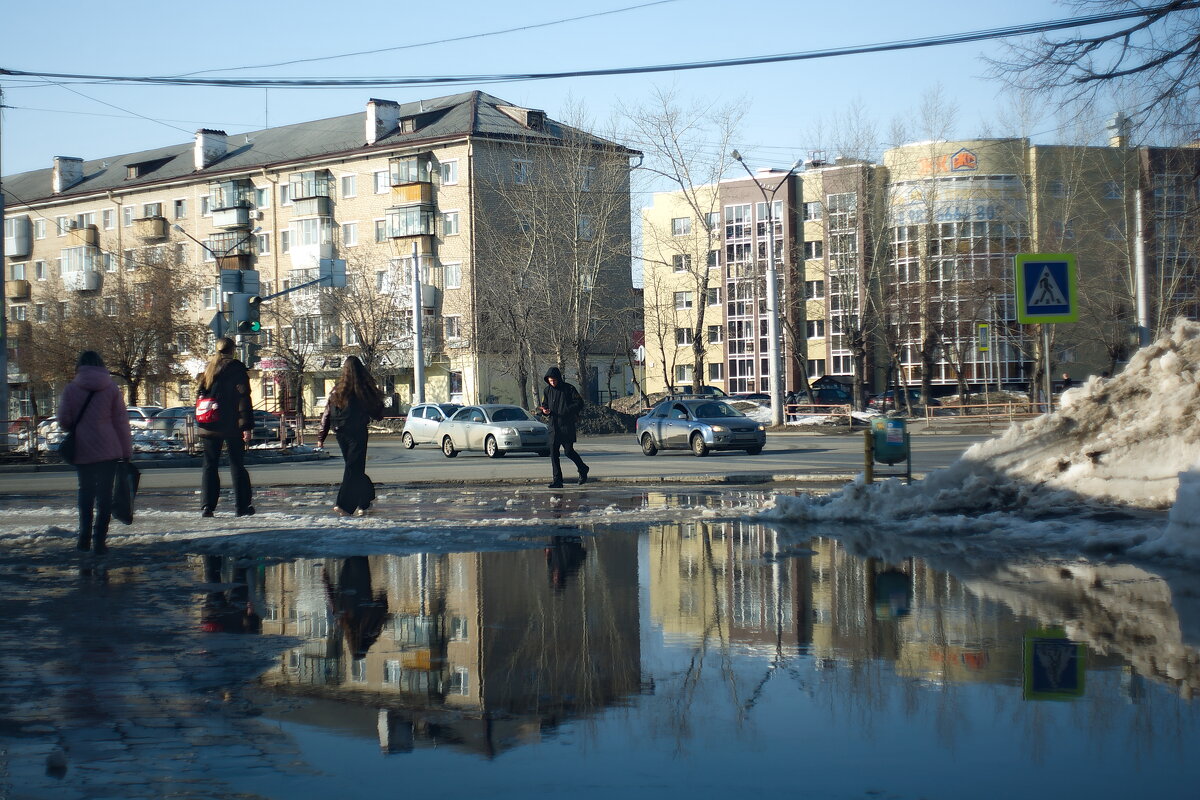 Наш город в марте. - Михаил Полыгалов