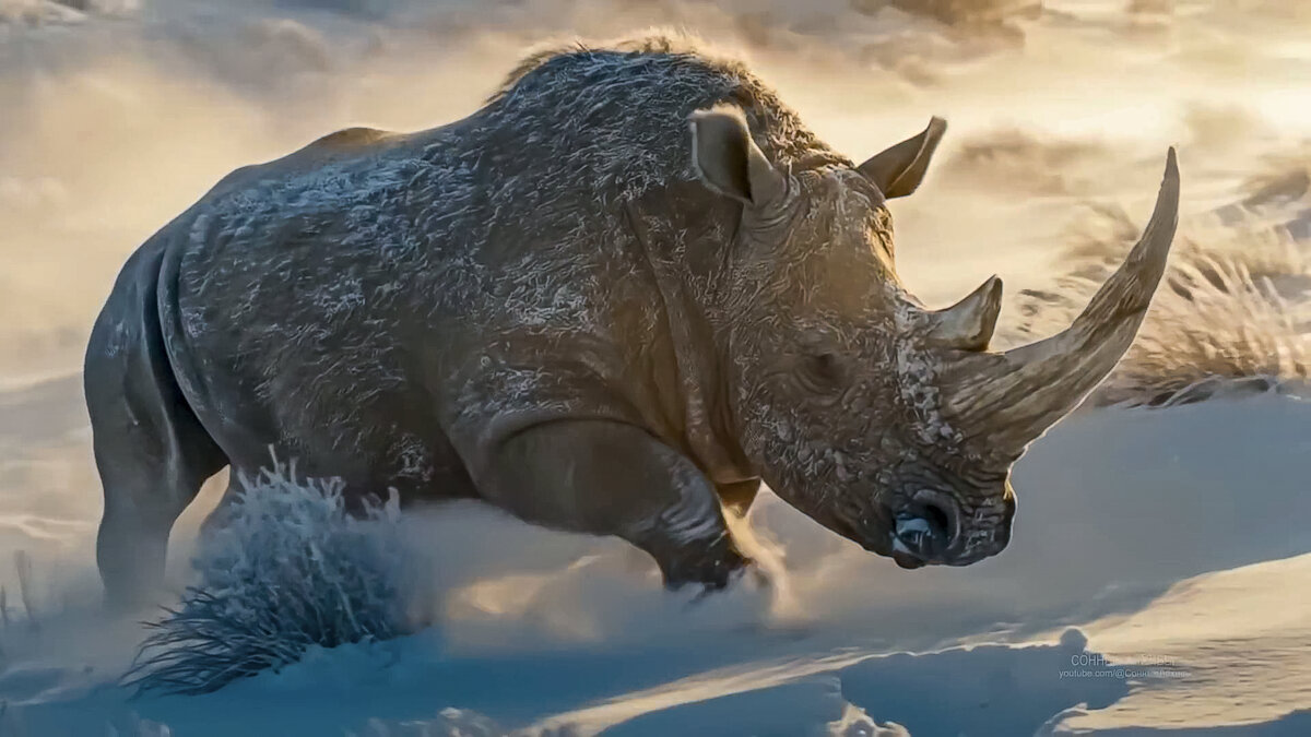 Шерстистый носорог зимой - Aleksey Afonin