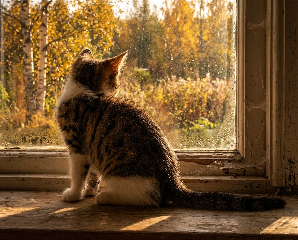 Котенок на подоконнике - Лилия 