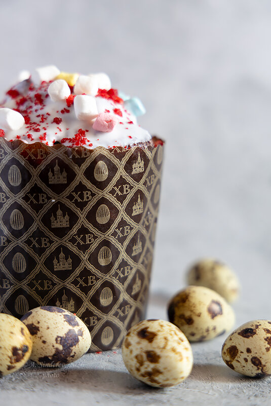 Кулич на пасху и перепелиные яйца - Александр Синдерёв