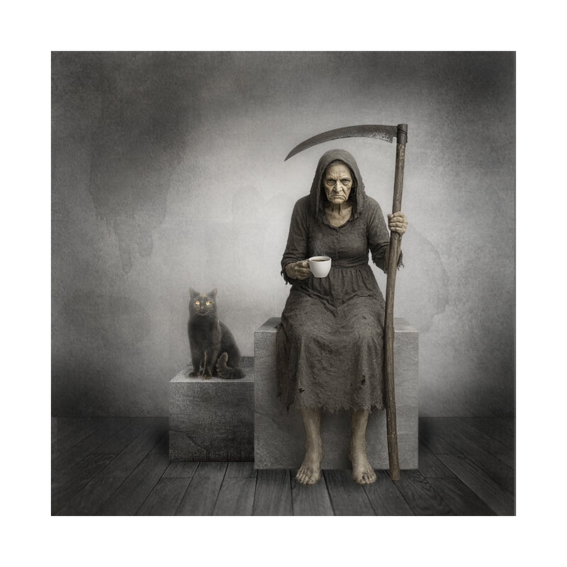 кофе перед началом рабочего дня - старик 