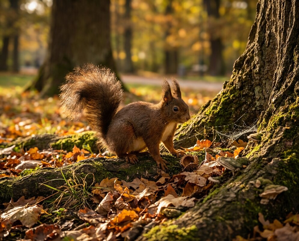 Белка в парке - Лилия 