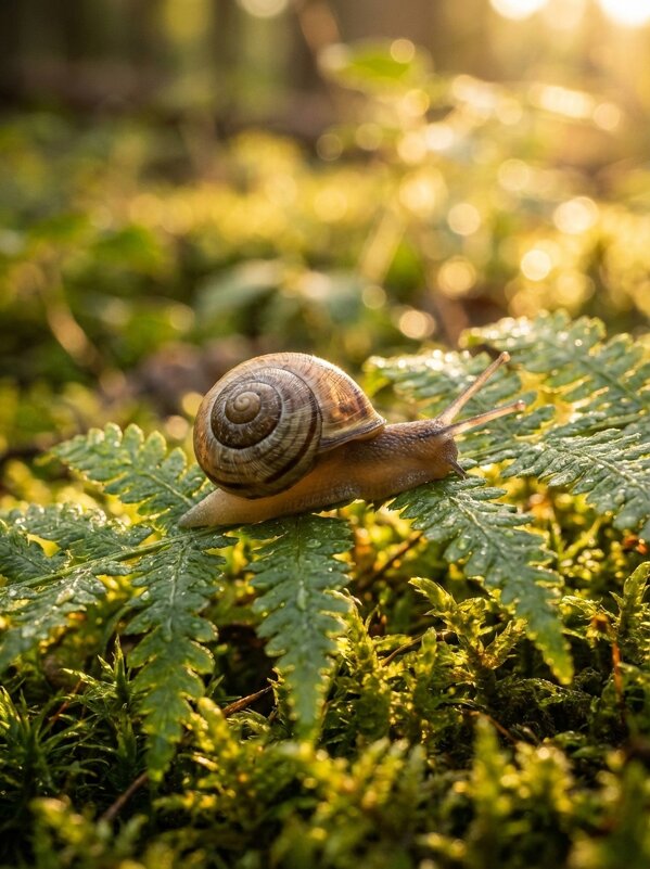 улитка на папоротнике - Лилия 