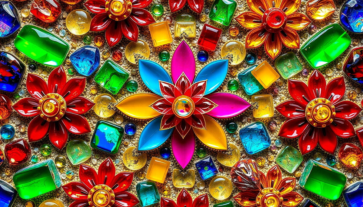 Мозаика из стекла. Стеклянные цветы и узоры...(12) - Игорь Питерский