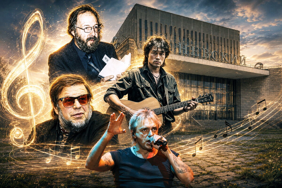 Музыковед А.Г. Юсфин с лидерами Ленинградского рок-клуба - Вячеслав Губочкин Музыковед А.Г. Юсфин с лидерами Ленинградского рок-клуба - Вячеслав Губочкин