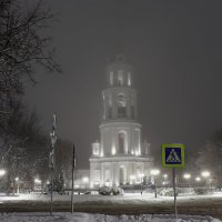 Шуя. Колокольня Воскресенского собора в зимнем тумане. :: Сергей Пиголкин