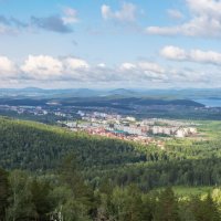 Город в Миасской долине (панорама). :: Алексей Трухин