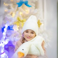 Девочка с гусем, новогоднее настроение :: Аксана Shpakava