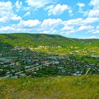 ВИД  НА  СЕЛО  ШИРЯЕВО  С  МОНАСТЫРСКОЙ  ГОРЫ. :: Русский Шах Гончар