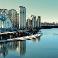 Левый берег Москвы реки в Красногорске. :: Татьяна Помогалова Левый берег Москвы реки в Красногорске. :: Татьяна Помогалова