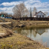 Март на берегу пруда :: Александр Синдерёв