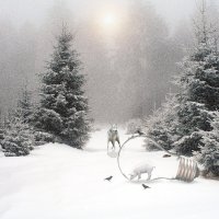 Холодная Русская зима. :: Свечение Язычество