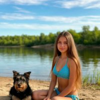 Девушка с собачкой :: Сергей Кочнев