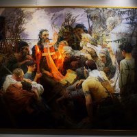 Екатерина Моргун "Святой Леонтий Ростовский проповедует язычникам", 2008 г.  :: Татьяна Помогалова