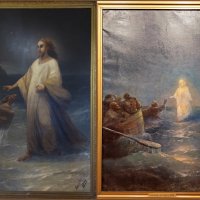 И.К.Айвазовский Хождение по водам. 1. 1873г. 2. 1897г. :: ИРЭН@ . И.К.Айвазовский Хождение по водам. 1. 1873г. 2. 1897г. :: ИРЭН@ .