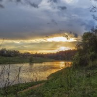 Вечер на Москве-реке :: Сергей Цветков Вечер на Москве-реке :: Сергей Цветков