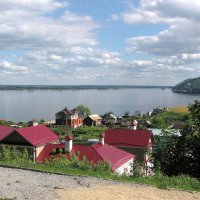 Вид на реку Свиягу у Дома Тимофеева-Терентьева-Бровкина-Дьячковых :: Александр Ильчевский 