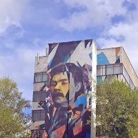 Нижний Новгород. Стрит-арт Максима Горького на стене дома. :: Ольга Довженко