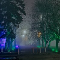 Туманная ночь на Дзержинке :: Константин Бобинский