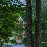Пейзаж с ангаром :: Наталья Rosenwasser