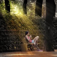 Летний сад. Слушая музыку :: Станислав Лебединский