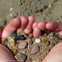 Сердце из речного песка и камней :: светлана льдокова