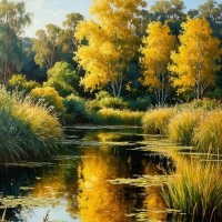 Интерьерная картина "Осеннее Озеро" 2 :: дмитрий мякин Интерьерная картина "Осеннее Озеро" 2 :: дмитрий мякин