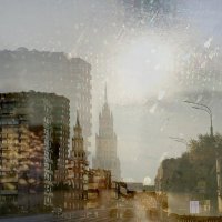Город, дождь. Двойная экспозиция :: Любимова Ольга 